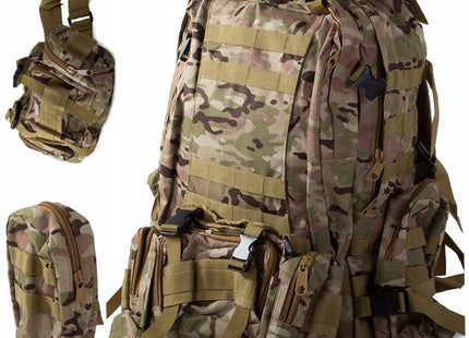 Tactische rugzak 48,5 liter in camouflage met afneembare niertas