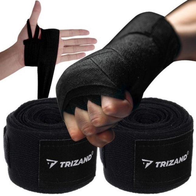 Trizand - Boksbandages - 5 Cm X 4 M - Hoogwaardige Bawełna (Katoen) - Stevige Klittenbandsluiting - MBDeals.nl