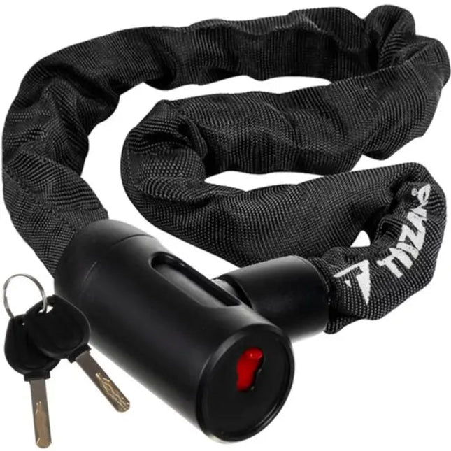 Trizand - Fietskettingslot - 90 Cm Lengte - 15 Schakels van 6 Mm - Roestvrij Staal met Textiele Hoes - MBDeals.nl
