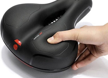 Trizand fietszadel met vering en ventilatieopening, zwart, voor heren en dames - MBDeals.nl