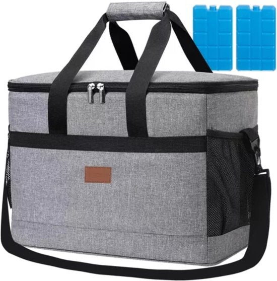 Trizand koeltas 20 liter waterdicht met 2 koelelementen grijs