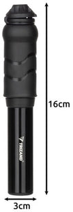 Trizand mini fietspomp van aluminium met framehouder, 7 bar, zwart - foto 9
