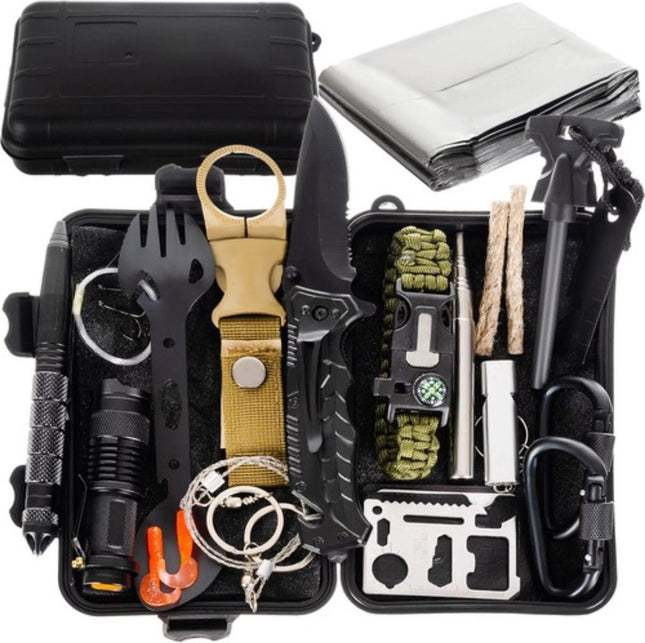 Trizand - Overlevingskit - Waterdicht - 32 - in - 1 Survivalpakket - 4 Stevige Grendels - MBDeals.nl