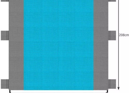 Trizand picknickkleed 208 x 208 cm waterdicht met haringen grijs-blauw - foto 9