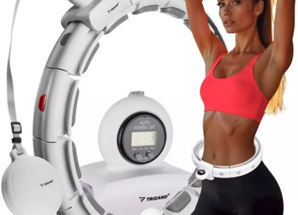 Trizand slimme hula hoop met teller en verstelbaar contragewicht, wit