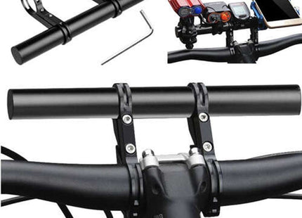 Trizand - Stuurverlenger voor Fietsen en Scooters - Voegt 20 Cm Toe - Aluminium/Kunststof - Inclusief 2 Bevestigingsbeugels - MBDeals.nl