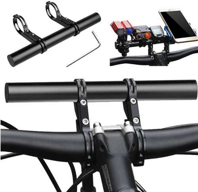 Trizand - Stuurverlenger voor Fietsen en Scooters - Voegt 20 Cm Toe - Aluminium/Kunststof - Inclusief 2 Bevestigingsbeugels - MBDeals.nl