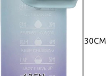 Trizand - Waterfles - 2 Liter Inhoud - 30 X 10 Cm Afmeting - Maatverdeling in Milliliters en Ounces - MBDeals.nl