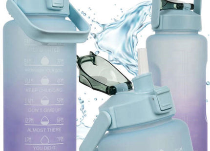 Trizand - Waterfles - 2 Liter Inhoud - 30 X 10 Cm Afmeting - Maatverdeling in Milliliters en Ounces - MBDeals.nl