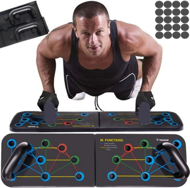 Trizand - Xtrobb Fitness Board 16 - in - 1 - Ultieme Bovenlichaam Training - Kleurgecodeerd - Push - up Handvatten - MBDeals.nl