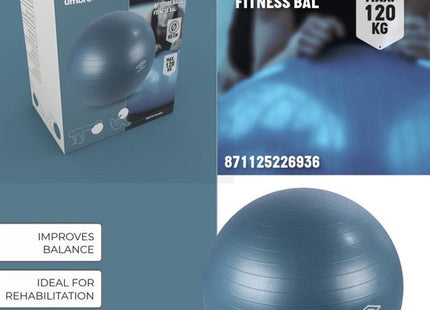 Umbro - Fitness Bal - Zwangerschapsbal - 65 cm - Blauw - Maximaal belast tot 120KG - MBDeals.nl