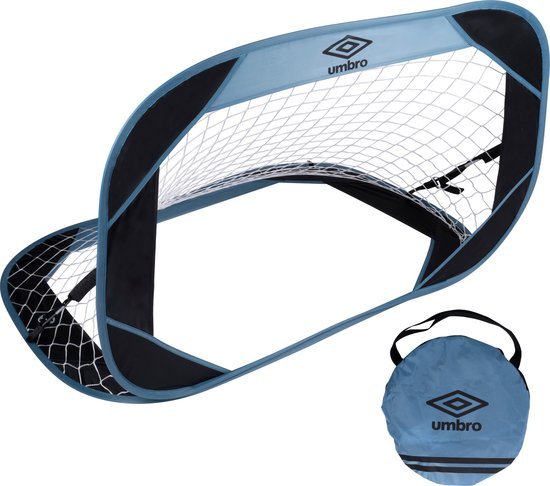 Umbro - Pop - up Voetbaldoel - 110x78x78 cm - Inclusief reistas - Blauw/Zwart - MBDeals.nl