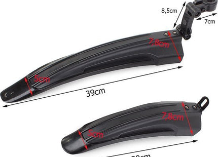 VERK GROUP – Fiets Spatbordenset – Voor - en Achterwiel – Geschikt voor Wielmaat 24 - 28 – 30 cm Voorzijde – 39 cm Achterzijde - MBDeals.nl