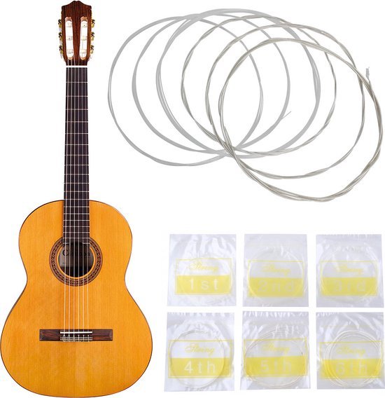 VERK GROUP – Gitaarsnaren – 6 Maten – Nylon – Voor Klassieke Gitaren - MBDeals.nl