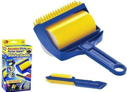 VERK Group - Kledingroller - Herbruikbaar - Afwasbaar - Opvouwbaar voor Reizen - Blauw / Geel - MBDeals.nl