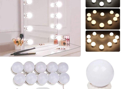 VERK GROUP - Make Up Spiegellamp - Met Dimschakelaar - 3 Lichtstanden - Werkt op USB - Kabel - MBDeals.nl
