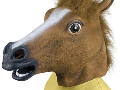 VERK GROUP - Paardenmasker - Flexibel en Zacht Latex - 42 X 21 X 28 Cm - Zicht Via Neusgaten en Mond - MBDeals.nl