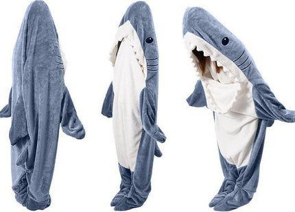 VERK GROUP - Shark deken pyjama - Knoopsluiting - Maat XL - Fleece grijs - MBDeals.nl