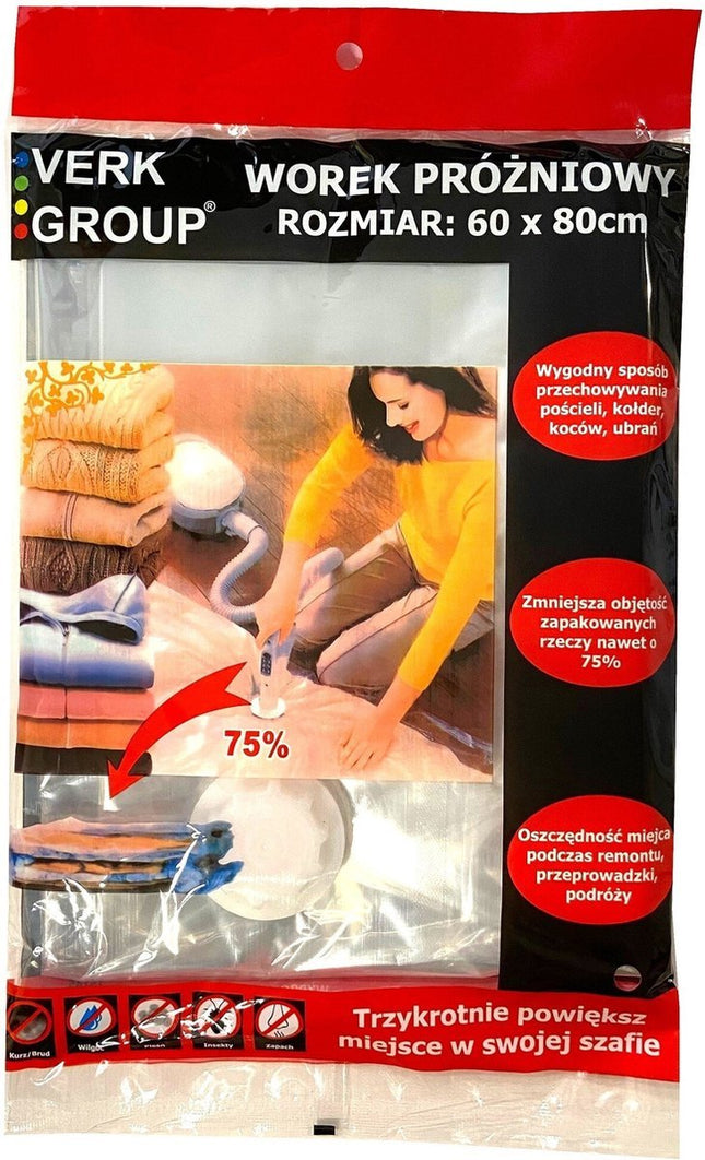 VERK GROUP - Vacuumzakken - Bespaart 75% Ruimte - Herbruikbaar - Bescherming Tegen Stof, Vocht en Motten - MBDeals.nl