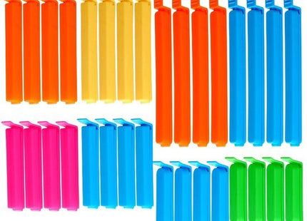 Vilde afsluitclips set van 32 in 4 maten, zaksluiters in 5 kleuren - MBDeals.nl