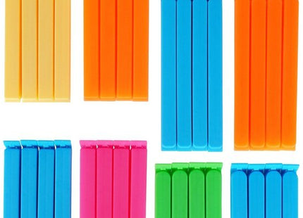 Vilde afsluitclips set van 32 in 4 maten, zaksluiters in 5 kleuren - MBDeals.nl