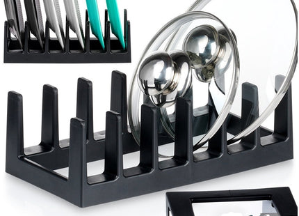 Vilde - Borden en Dekselhouder - Capaciteit voor 6 Items - Kunststof Materiaal - Makkelijk Schoon te Maken - MBDeals.nl