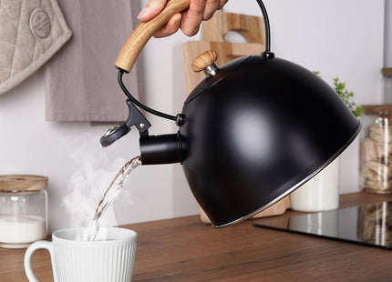Vilde - Fluitketel - 2,5L Inhoud - Geschikt voor Alle Kookplaten - Inclusief Kantelbare Fluit - MBDeals.nl