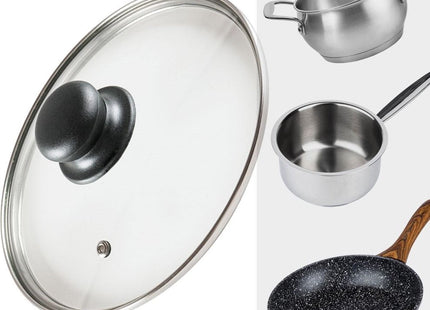 Vilde - Pan Deksel - Glas - 20cm Diameter - Bestand Tegen +200°C Hitte - MBDeals.nl