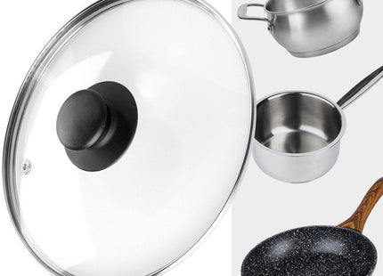 Vilde - Pan Deksel - Glas - 20cm Diameter - Bestand Tegen +200°C Hitte - MBDeals.nl