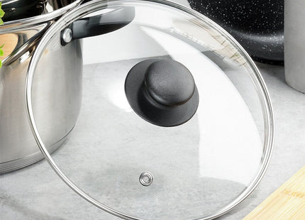 Vilde - Pan Deksel - Glas - 20cm Diameter - Bestand Tegen +200°C Hitte - MBDeals.nl