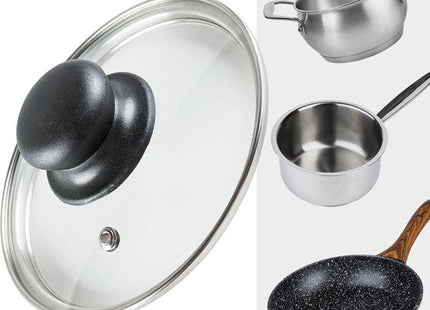 Vilde pannendeksel 14 cm van glas met stoomopening en roestvrijstalen rand - foto 4
