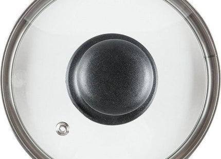Vilde pannendeksel 14 cm van glas met stoomopening en roestvrijstalen rand - foto 2