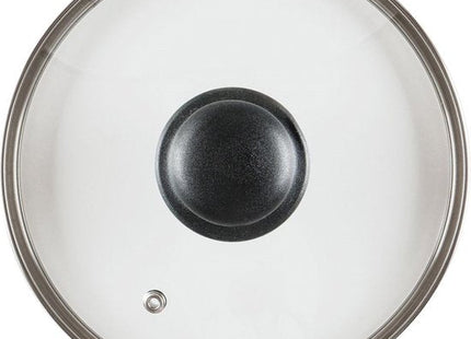 Vilde pannendeksel 18 cm van glas met stoomopening en roestvrijstalen rand - foto 2