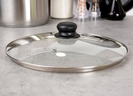 Vilde pannendeksel 28 cm van glas met stoomopening en roestvrijstalen rand - foto 6