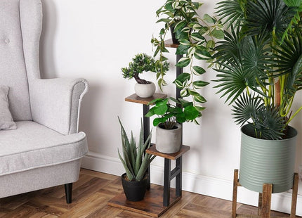 Vilde - Plantenstandaard - 4 Niveaus - Stabiel - Industriële Stijl - MBDeals.nl