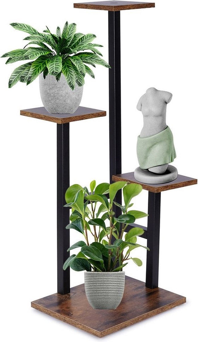 Vilde - Plantenstandaard - 4 Niveaus - Stabiel - Industriële Stijl - MBDeals.nl