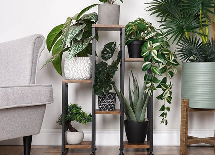 Vilde - Plantenstandaard - 6 Niveaus - Stabiel - Industriële Stijl - MBDeals.nl