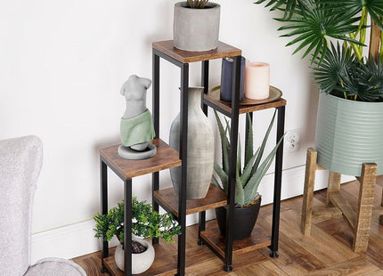 Vilde - Plantenstandaard - 6 Niveaus - Stabiel - Industriële Stijl - MBDeals.nl