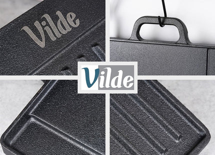 Vilde - Tweezijdige Grilplaat - Geschikt voor Grill, Oven en Fornuis - Eén Vlakke Zijde - Duurzaam Ontwerp - MBDeals.nl