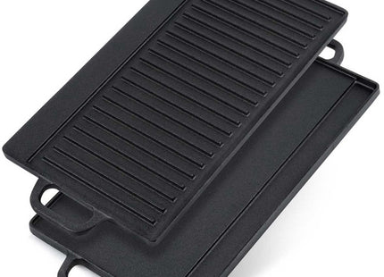 Vilde - Tweezijdige Grilplaat - Geschikt voor Grill, Oven en Fornuis - Eén Vlakke Zijde - Duurzaam Ontwerp - MBDeals.nl