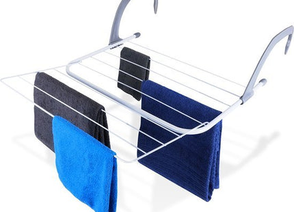 Vilde wasrek voor radiator inklapbaar wit metaal 55 x 50,5 cm - MBDeals.nl