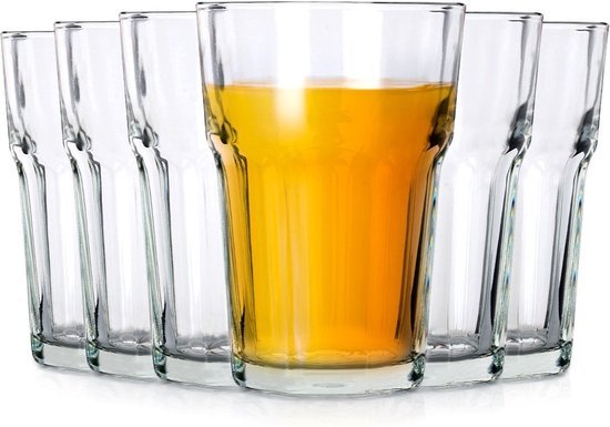 Vilde waterglas 360 ml set van 6 heldere vaatwasserbestendige glazen - MBDeals.nl