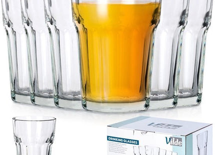 Vilde waterglas 360 ml set van 6 heldere vaatwasserbestendige glazen - MBDeals.nl