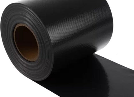 Vlechtband hekwerk antraciet 19 cm x 35 m inclusief 25 klemmen - MBDeals.nl