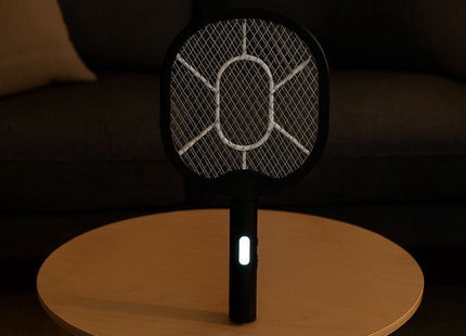 Vliegenmepper elektrisch oplaadbaar met UV-lamp en standaard, USB-C, zwart - MBDeals.nl