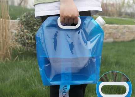 Watercontainer opvouwbaar 5 liter met kraan, blauw, 2 stuks - foto 3