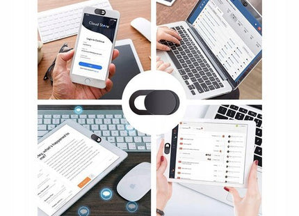 Webcam cover schuifbaar, 3 stuks zwart voor laptop, tablet en telefoon - MBDeals.nl