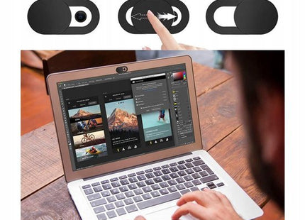 Webcam cover schuifbaar, 3 stuks zwart voor laptop, tablet en telefoon - MBDeals.nl