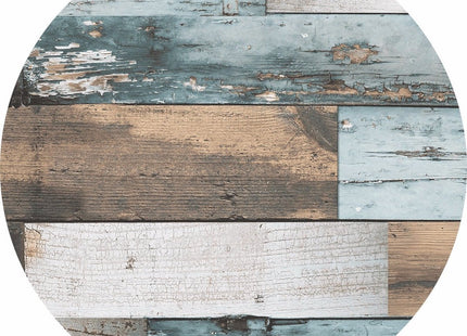 Wicotex - Tafelzeil - PVC - 160 X 160 Cm - Hout Blauw Design - MBDeals.nl