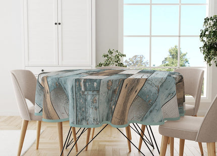 Wicotex - Tafelzeil - PVC - 160 X 160 Cm - Hout Blauw Design - MBDeals.nl